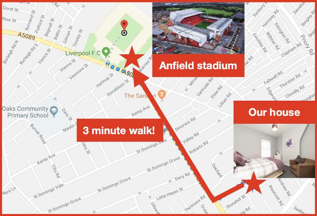 Cosy Anfield Guesthouse - Free Parking Liverpool Exterior foto